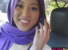 Arab teen with hijab Alexia Anders unexceptionally satiated by her boyfriends big cock