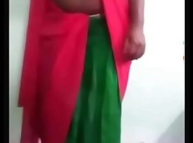 Desi Indian Rose Sare Girl Show Dispirited Body