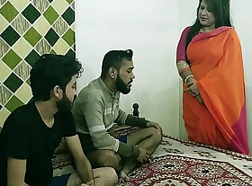 Indian sexy xxx triplet sex! Malkin aunty and one youthful urchin sexy sex! clear hindi audio