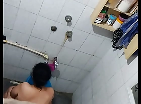 Spying on Indian aunty bathing part 3