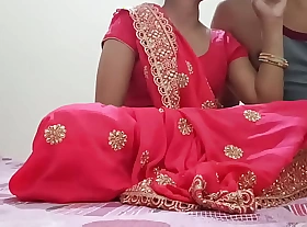 Indian Desi newly married hot bhabhi was shagging above dogy style look for there devar in clear Hindi audio