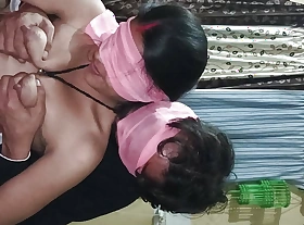 Desi premier bhabhi sucking big cock be incumbent on her lover added to milking bosom part 2