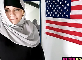 Arab hijab teen Destiny Cruz sucks and fucks her personal trainer around thank him after make an issue of wield