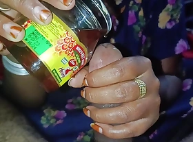 Indian Tamil aunty giving give someone a once-over blowjob with honey