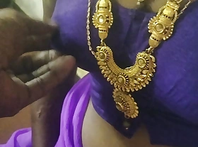 Tamil couple liplock face lick boob feign
