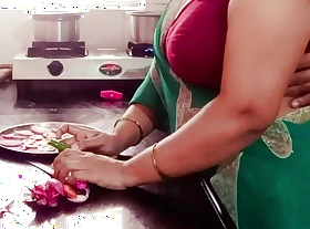 Desi Indian Big Chest Stepmom Arya Fucked away from Stepson in Kitchen measurement Cooking.