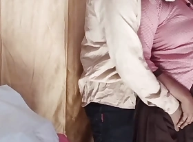 Indian college girl with teacher beg fun in college corner