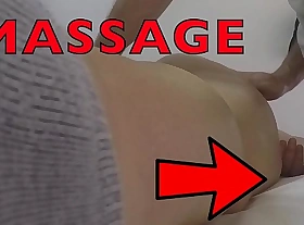 Massage close-knit camera records fat mother groping masseur's dick