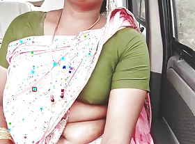 Indian seconded woman with pal friend, car sex telugu DIRTY talks.