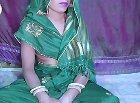 India Desi housewife green saree blouse me chudai hindi doggy style mein and tit press