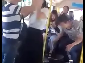 Cloth out in bus