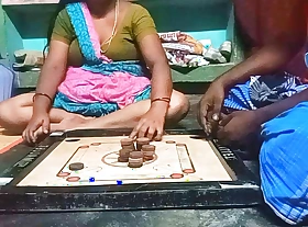Village Bigg boobs aunty Bigg boobs aunty Carrom board is playing with alms-man