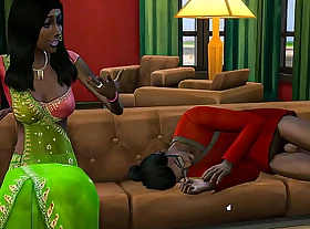 Indian step sister catches their way naked on the siamoise in the living room and this excited him terribly and fucked him - desi teen sex