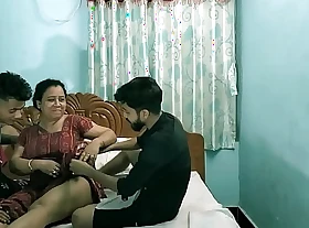 Indian hot stepmom shared with friend!! Indian best xxx threesome sex
