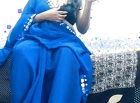 Desi Sexy Bhabhi in Blue Saree teaching sex preparation to her devar