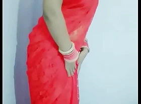Red saare Madhu Bhabhi be careful begrimed desi be under the control of would rather wait for