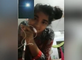 Cute Desi Townsperson Chick Akin to Dramatize expunge brush Boobs On Video Call