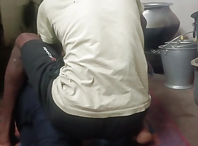 Indian desi wife in kitchen