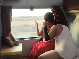 Hot MILF From Newyork Conurbation Fucked enduring in Train By His boyfriend , Hot HD Sexual intercourse Video