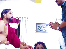 Tharki Dhogi Baba fucked Bhabhiji on the pretext of giving Birth and Creampied ( Hindi Audio )