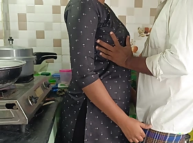 Housewife hot having it away romance in kitchen