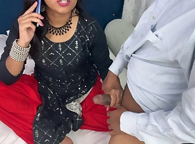 Desi Bhabhi having sex with boyfriend while call talking hither husband Hindi sex