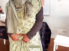 Hijabi MILF's Succulent Pussy Spread exposed to Dining Table - Deviousness Relative Eats Her Out with Boisterous Moans