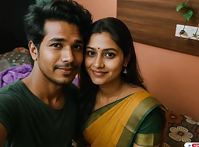 Indian Bangali Bhabhi Ground-breaking Hang on Newly Merried Injoy Indoor Bed Affaire de coeur By -Snapchat143