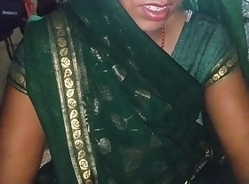 Fucking with Aunty, Desi village aunty in green saree blouse vocalized I completely want to win fucked completely naked, Hindi audio clea