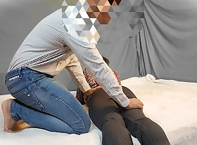 Desi Girl Riya fucking office colleague in doggystyle vulnerable lunch break he cum inside