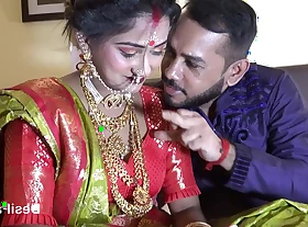 Freshly Betrothed Indian Unsubtle Sudipa Hardcore Honeymoon Artful night sexual connection and creampie - Hindi Audio