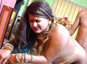 Rich Indian Bhabhi Making Her Menial Happy By Giving Him Love added to Coitus