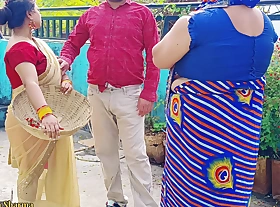 Desi Family Threesome Sex, Show Son In Law Sex Round His Show Dam In Law Increased by Wife