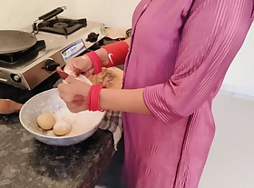 Kitchen Sex: Step Mom Is Sitting to Eat Food Till We Intemperance