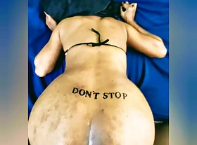 Motivational tattoo on high my spliced big ass DON'T STOP
