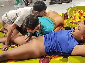 Amazing hot desi threesome sex! Hot Slut Bhabhi vs team a few guys