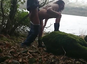 Disrespectful indian hottie has devil-may-care sex in public by the lake while strangers wait for desi chudai POV Indian