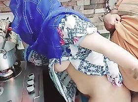 Desi Shy Aunty Drilled Hard by Nephew In Kitchen Also Aunty Scolding Relative to Nephew Clear Dirty Hindi Conversing