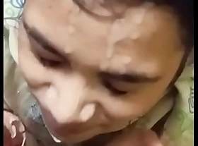Desi tolerant ayesha facial her face with bf cum