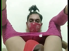 Indian sissy be in love with destroying his ass
