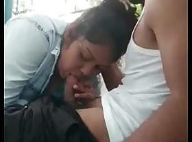 Indian girlfriend sucking penis