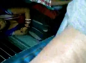 Hot Bengali Aunty Exposing Pair Through Black Brassiere In the matter of Train