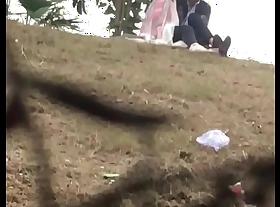 Indian lover kissing in park part 1