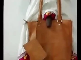 playing with gf handbag purse cumshot